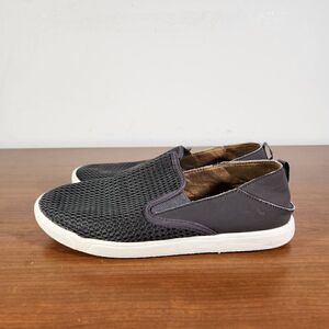 OLUKAI Kids Girl's Pehuea Slip On Size 5 Big Kid Loafer Pavenment Grey